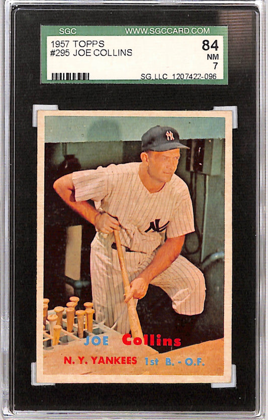 Joe Collins 1957 Topps #295 SGC 7 Near Mint