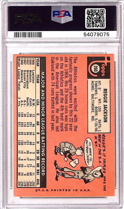 Reggie Jackson 1969 Topps Rookie #260 PSA 7 Near Mint 9075