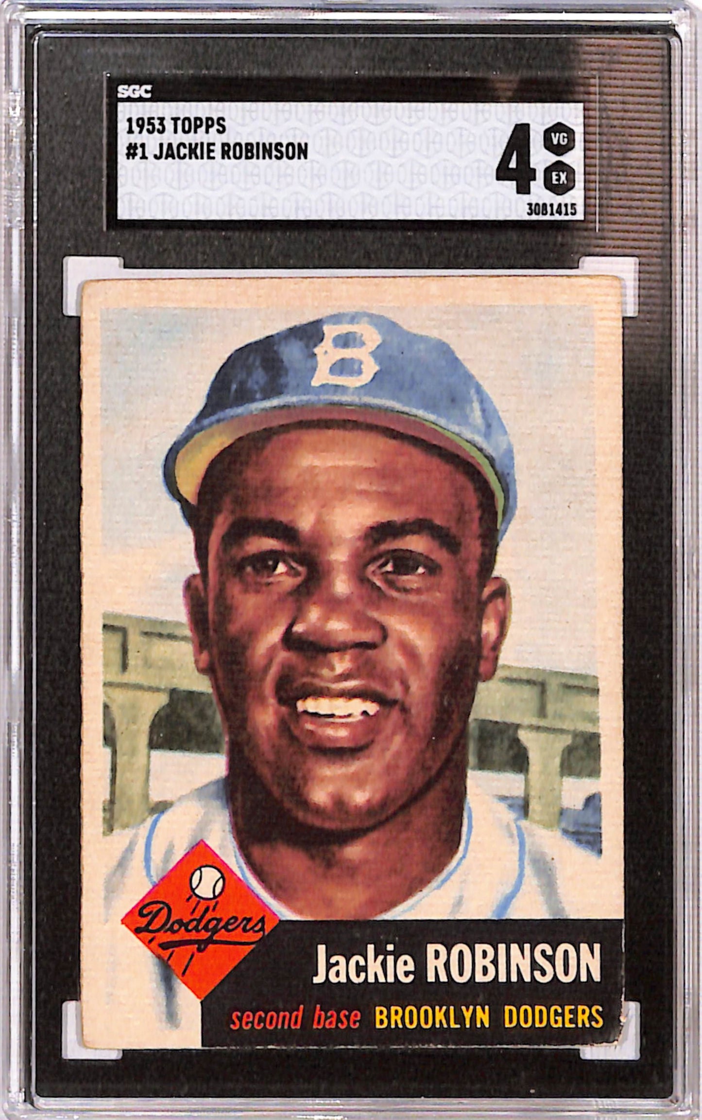 Jackie Robinson 1953 Topps #1 SGC 4 VG-EX