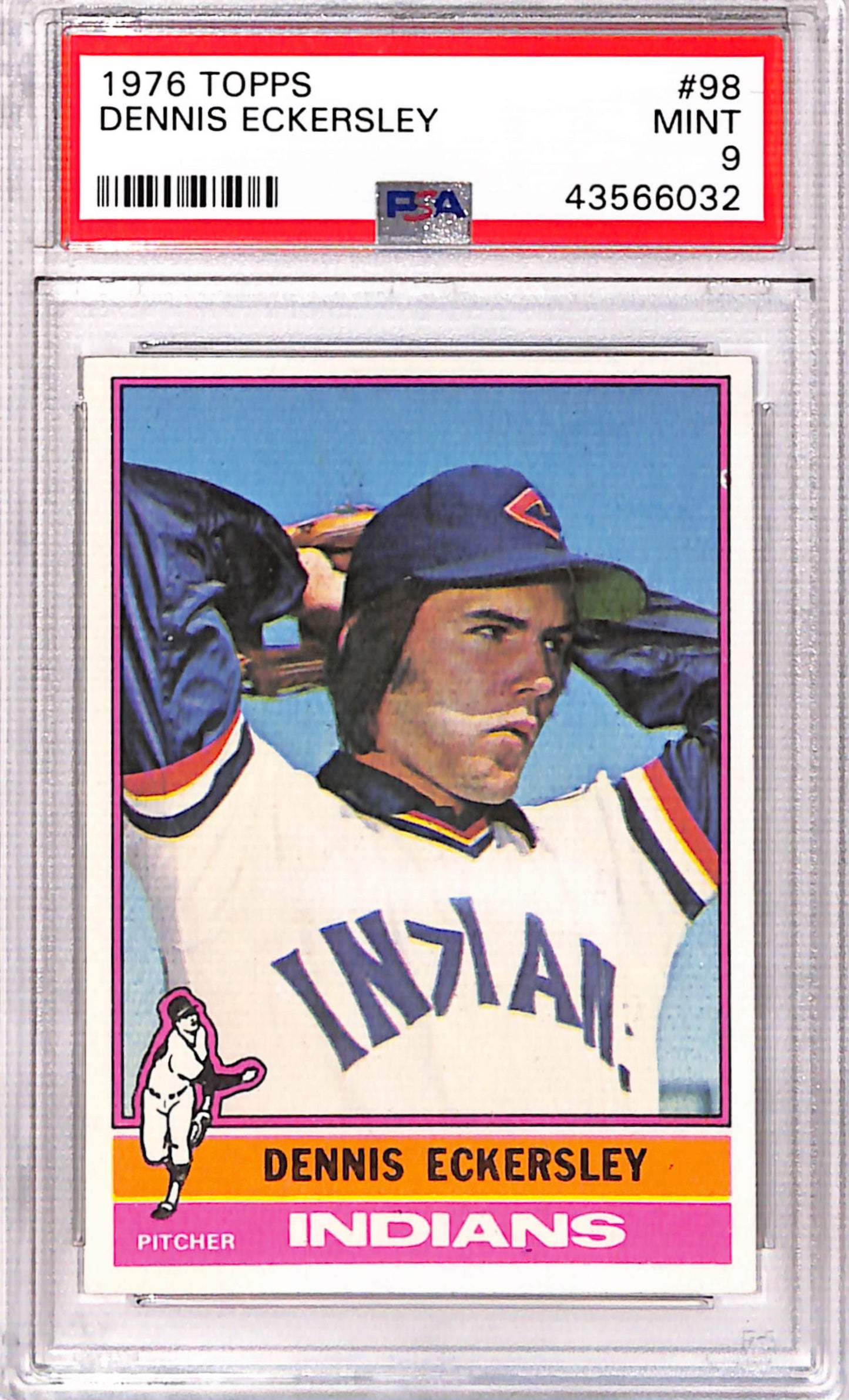 Dennis Eckersley 1976 Topps Rookie #98 PSA 9 Mint