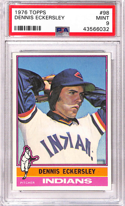 Dennis Eckersley 1976 Topps Rookie #98 PSA 9 Mint