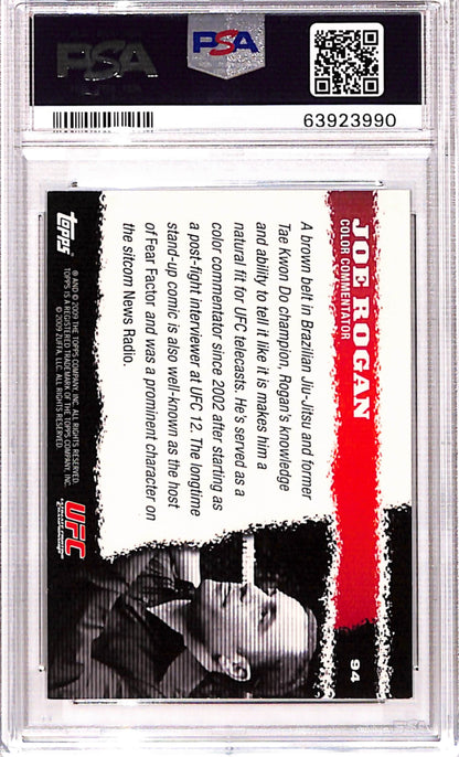 Joe Rogan 2009 Topps UFC Round 1 #94 PSA 8 NM-MINT