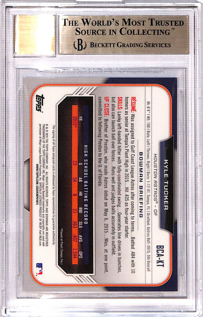 Kyle Tucker 2015 Bowman Chrome Draft Auto BGS 9.5 Auto 10