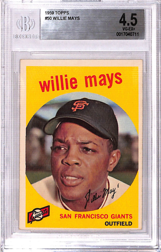 Willie Mays 1959 Topps #50 BGS 4.5 Vg-Ex+