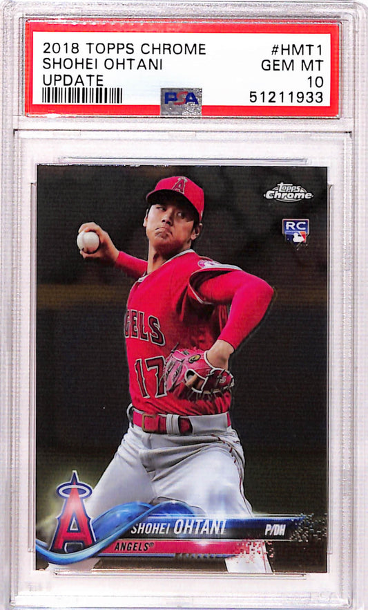 Shohei Ohtani 2018 Topps Chrome Update #HMT1 PSA 10 Gem Mint 1933