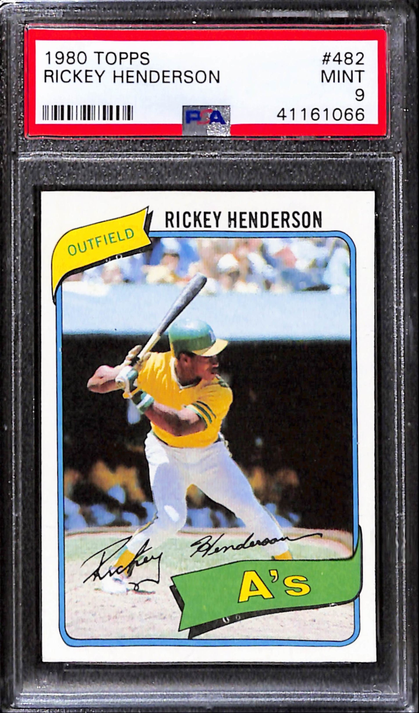 Rickey Henderson 1980 Topps Rookie #482 PSA 9 Mint