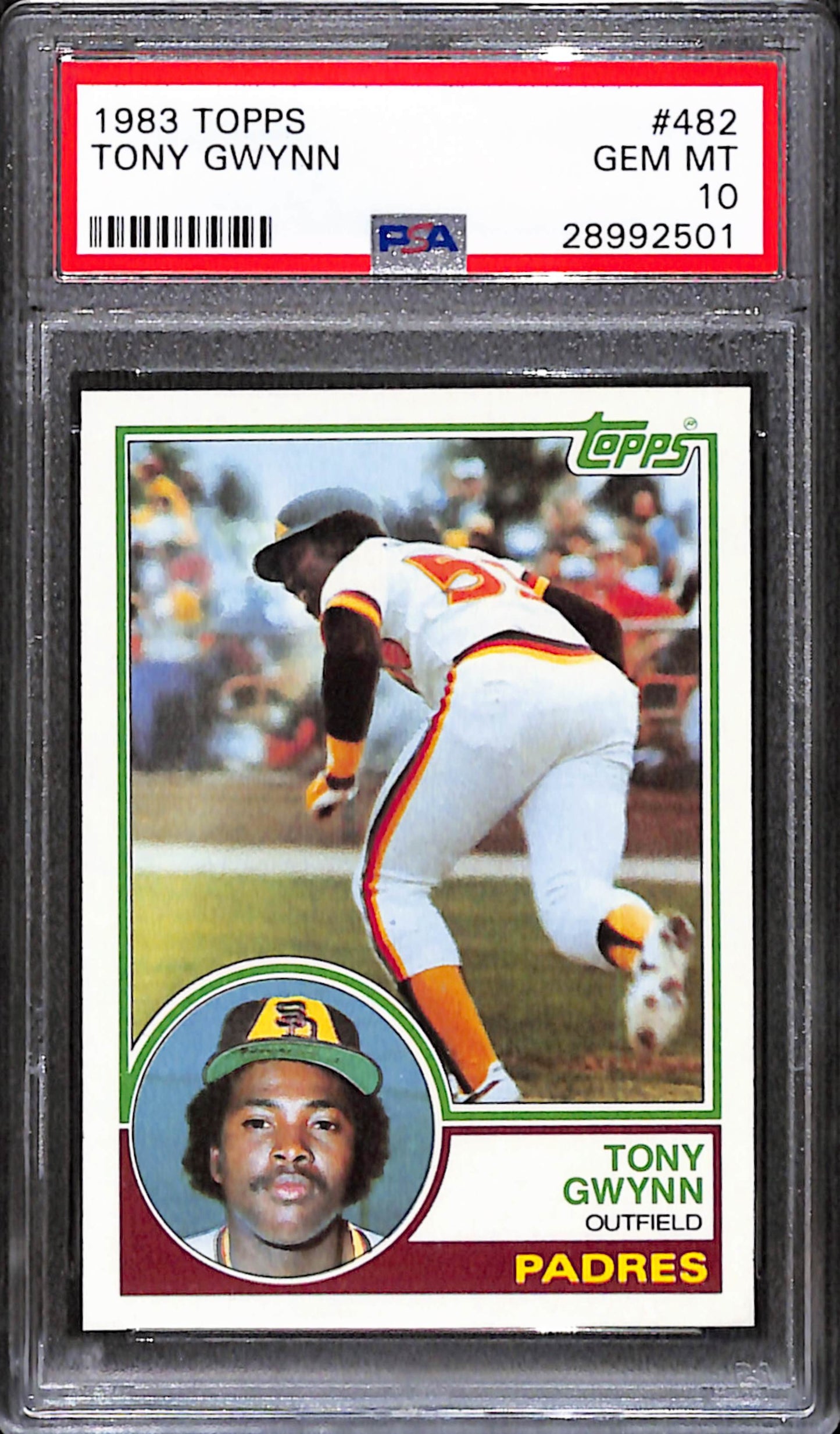 Tony Gwynn 1983 Topps Rookie #482 PSA 10 Gem Mint