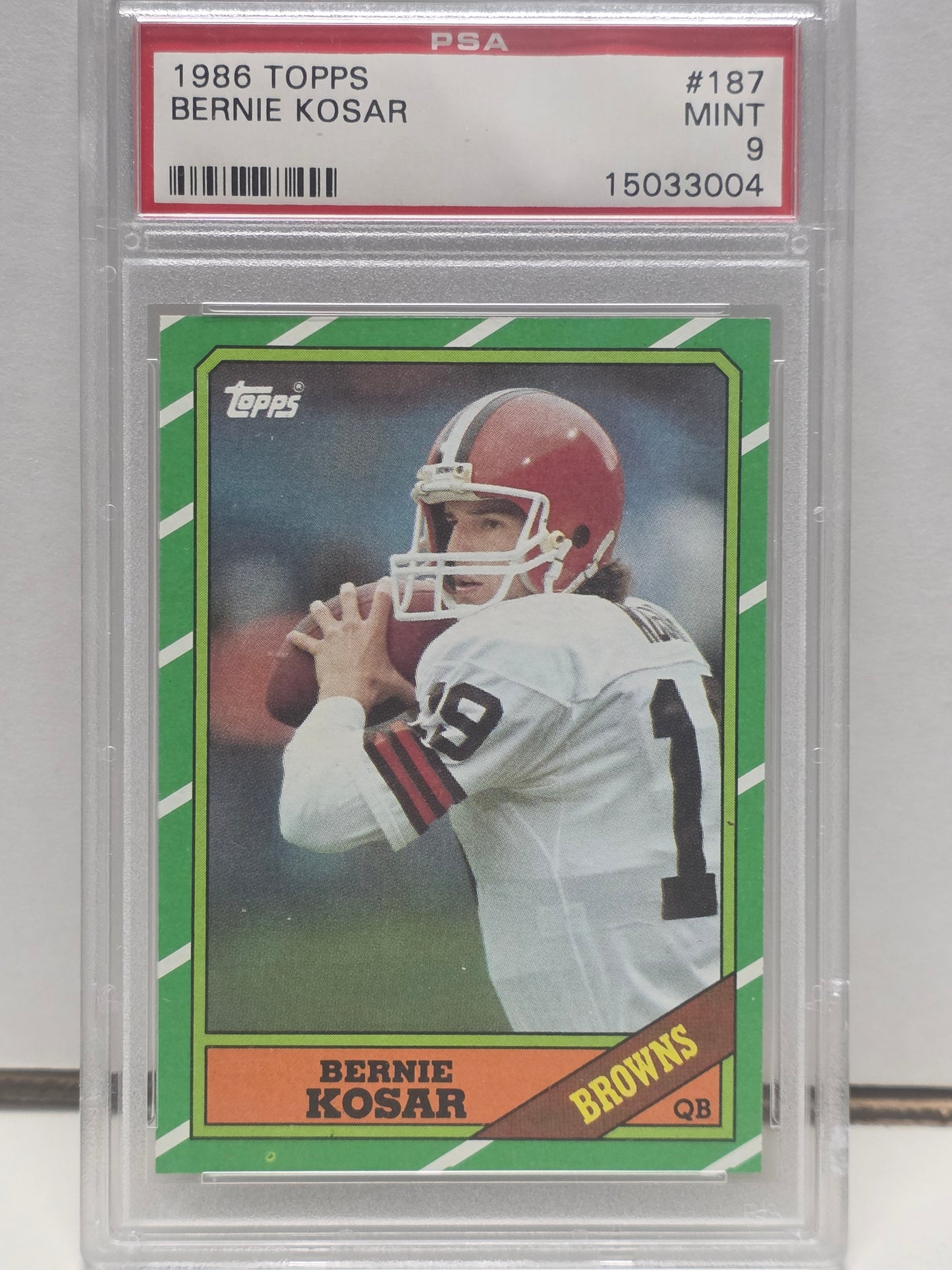 Bernie Kosar 1986 Topps #187 PSA 9 Mint