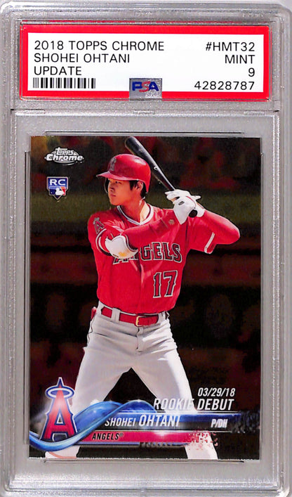 Shohei Ohtani 2018 Topps Chrome Update #HMT32 PSA 9 Mint 8787