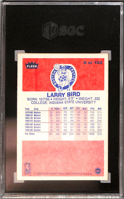 Larry Bird 1986 Fleer #9 SGC 9 Mint