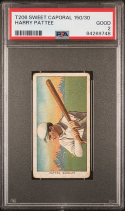 Harry Pattee 1909-11 T206 Sweet Caporal 150/30 PSA 2 Good