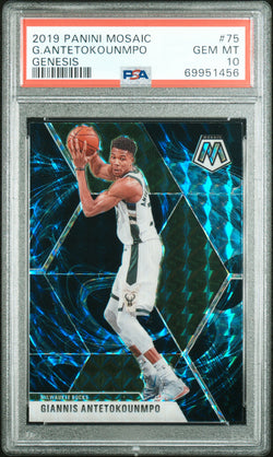 Giannis Antetkounmpo 2019 Panini Mosaic Genesis #75 PSA 10 Gem Mint