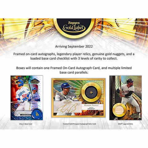2022 Topps Gold Label Baseball Hobby Box - 16 Box Case