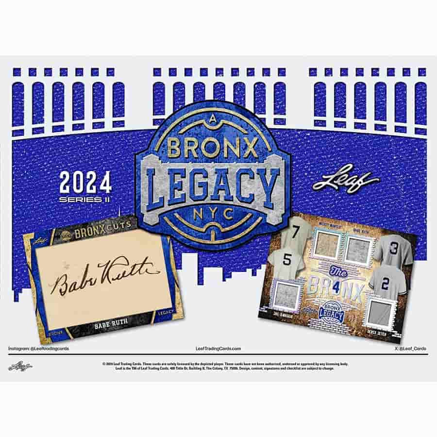 2024 Leaf A Bronx Legacy Baseball Series 2 Hobby Box