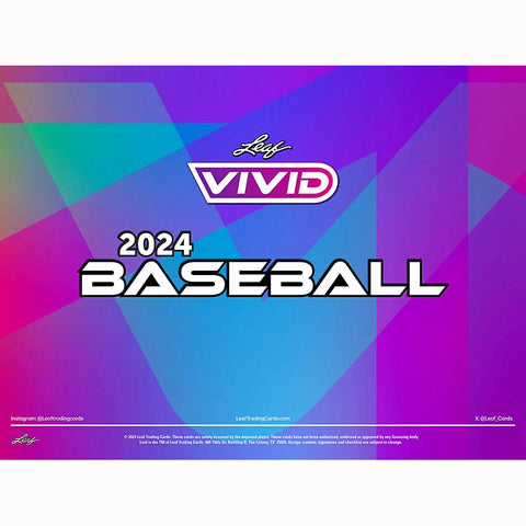 2024 Leaf Vivid Baseball Hobby Box