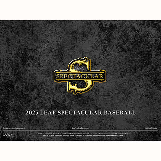 2025 Leaf Spectacular Baseball Hobby Box - 3 Box Case