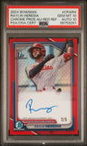 Raylin Heredia  2024 Bowman Chrome Red Refractor Auto #2/5 PSA 10 Auto 10