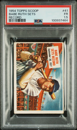 Babe Ruth 1954 Topps Scoop #41 PSA 1.5 Fair