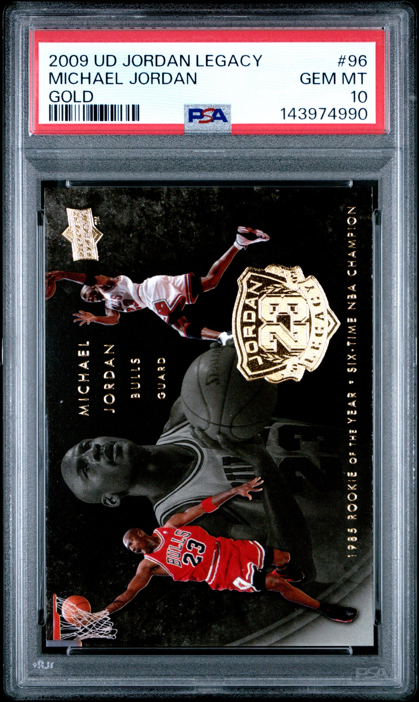 Michael Jordan 2009 Upper Deck Jordan Legacy Gold #96 PSA 10 Gem Mint