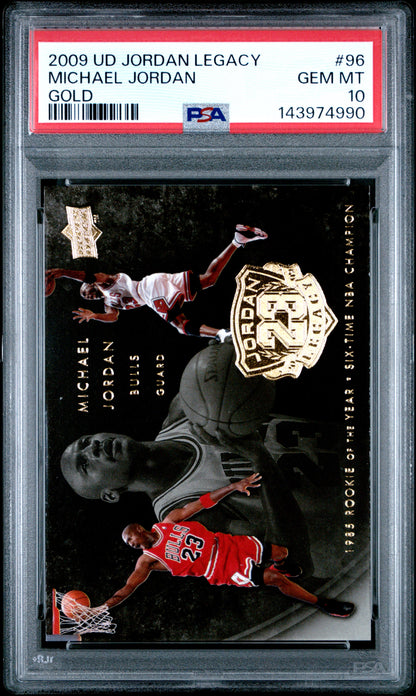 Michael Jordan 2009 Upper Deck Jordan Legacy Gold #96 PSA 10 Gem Mint