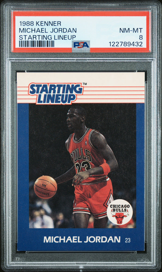 Michael Jordana 1988 Kenner Starting Lineup PSA 8 Nm-Mint