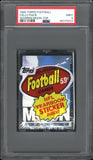 1985 Topps Football Cello Pack with Warren Moon on Top PSA 9 Mint