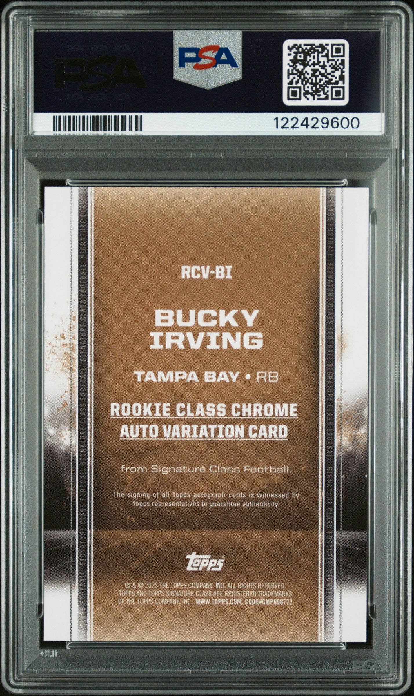 Bucky Irving 2024 Topps Signature Class Variation Auto PSA 10 Auto 10