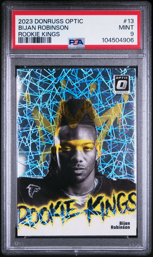 Bijan Robinson 2023 Donruss Optic Rookie Kings PSA 9 Mint