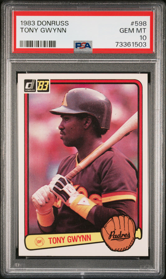 Tony Gwynn 1983 Donruss Rookie #596 PSA 10 Gem Mint