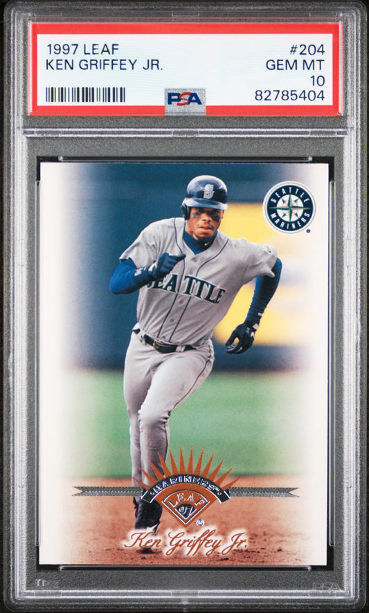 Ken Griffey Jr. 1997 Leaf #204 PSA 10 Gem Mint