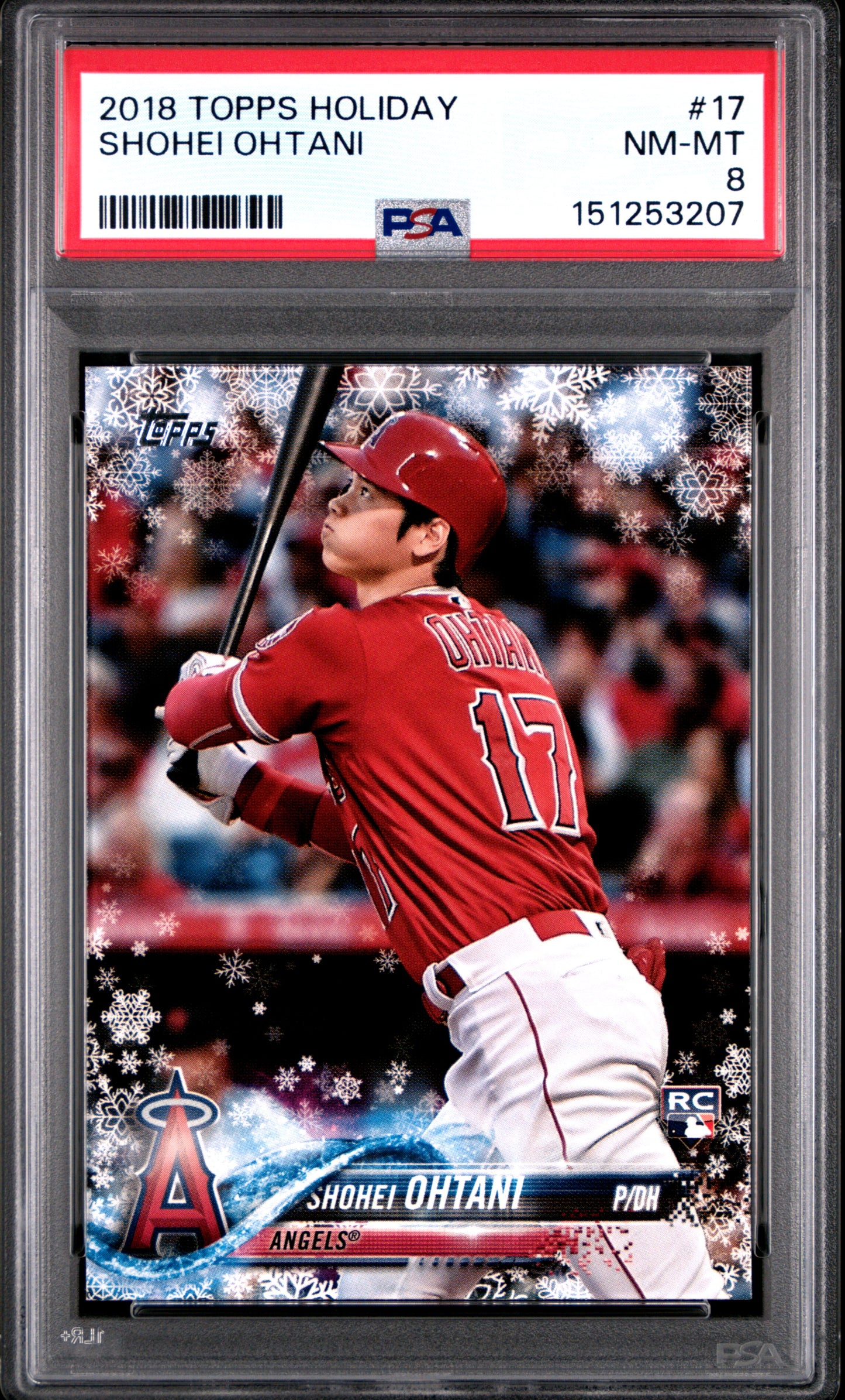 Shohei Ohtani 2018 Topps Holiday Rookie #17 PSA 8 Nm-Mint 3207