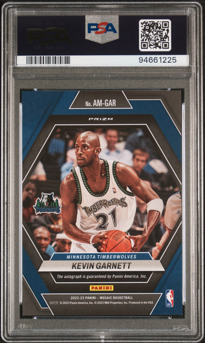 Kevin Garnett 2022 Panini Mosaic Choice Autograph PSA 10 Gem Mint