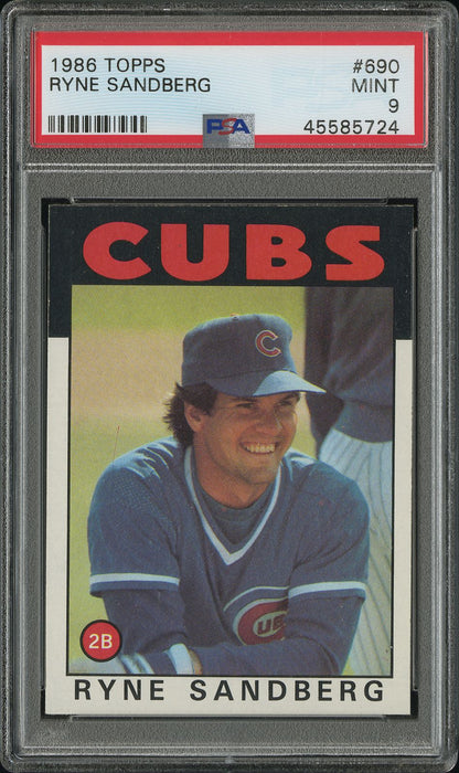 Ryne Sandberg 1986 Topps #690 PSA 9 Mint