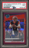 Joe Burrow 2020 Donruss Optic Rookie #151 Red Auto #17/50 PSA 9 Mint