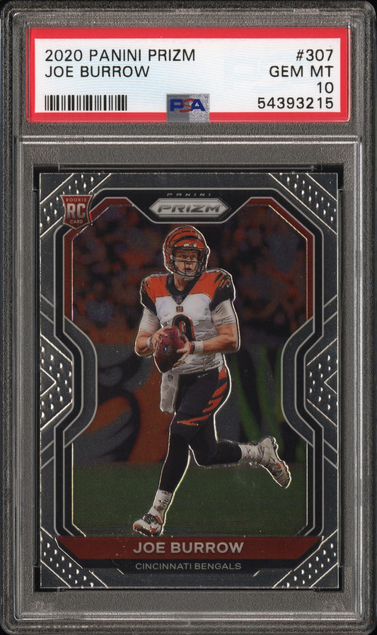 Joe Burrow 2020 Panini Prizm Rookie #307 PSA 10 Gem Mint 3215