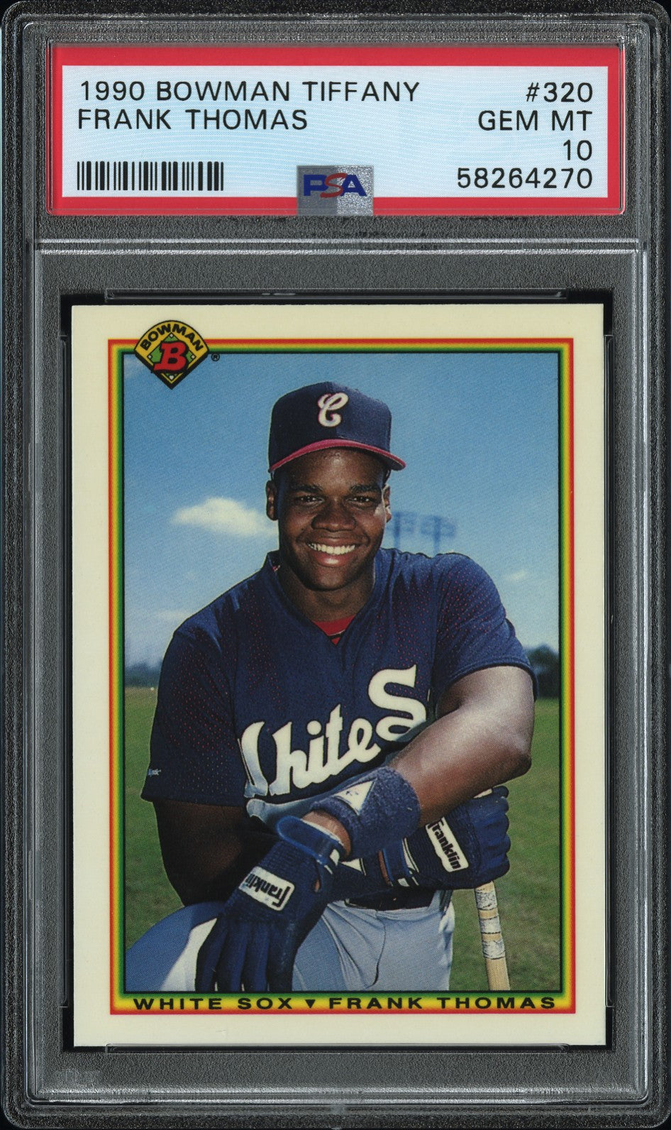 Frank Thomas 1990 Bowman Tiffany Rookie #320 PSA 10 Gem Mint