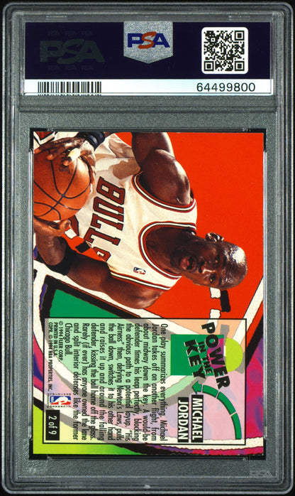 Michael Jordan 1993 Ultra Power in the Key PSA 8 Nm-Mint
