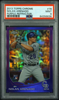 Nolan Arenado 2013 Topps Chrome #78 Purple Refractor PSA 9 Mint