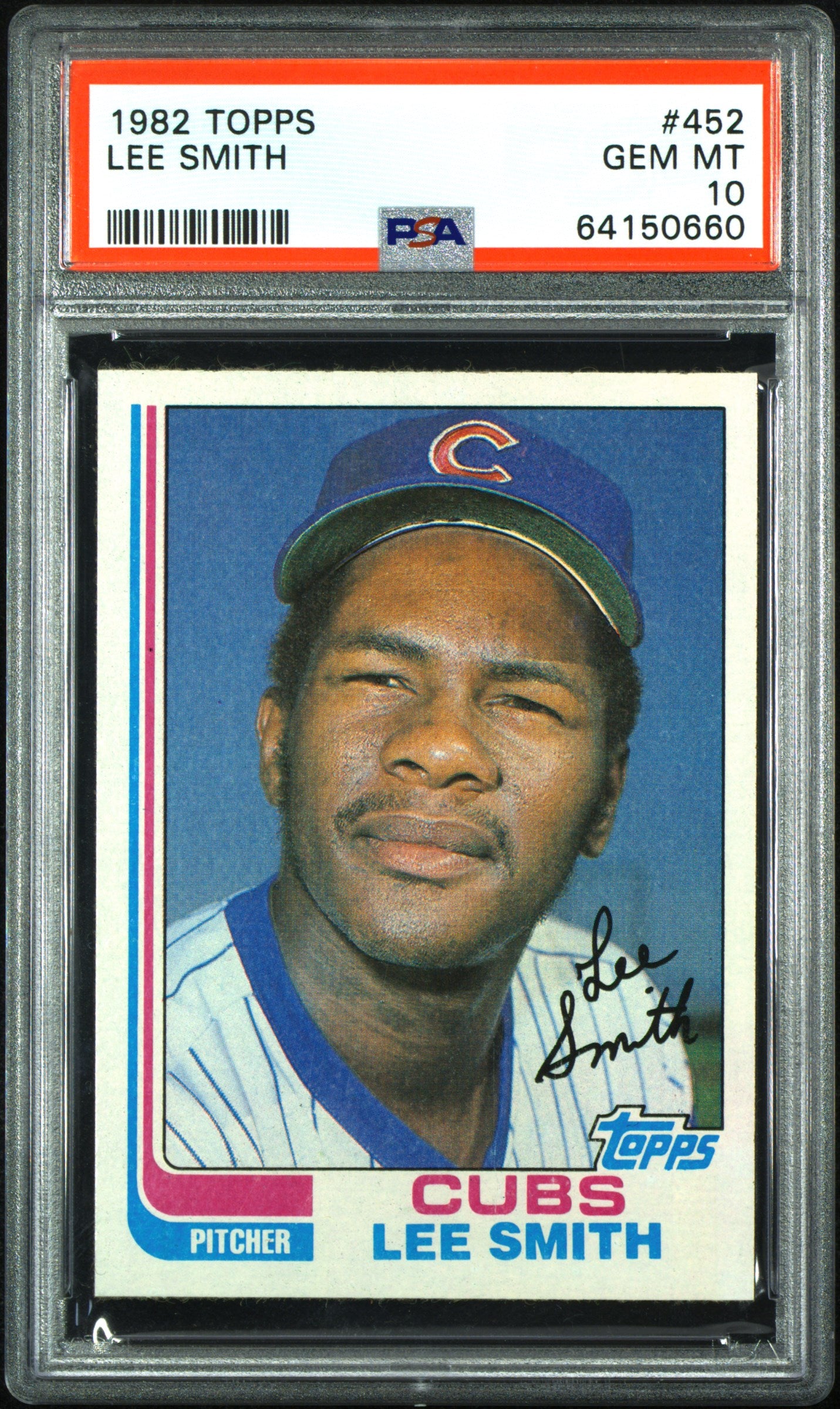 Lee Smith 1982 Topps Rookie #452 PSA 10 Gem Mint