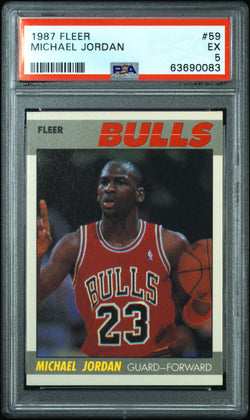 Michael Jordan 1987 Fleer #59 PSA 5 Ex