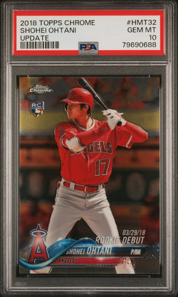 Shohei Ohtani 2018 Topps Chrome Update Rookie #HMT32 PSA 10 Gem Mint 0688