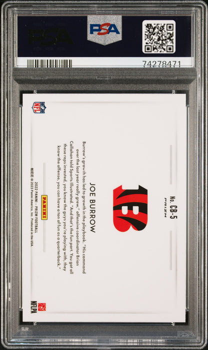 Joe Burrow 2022 Panini Prizm Color Blast PSA 9 Mint