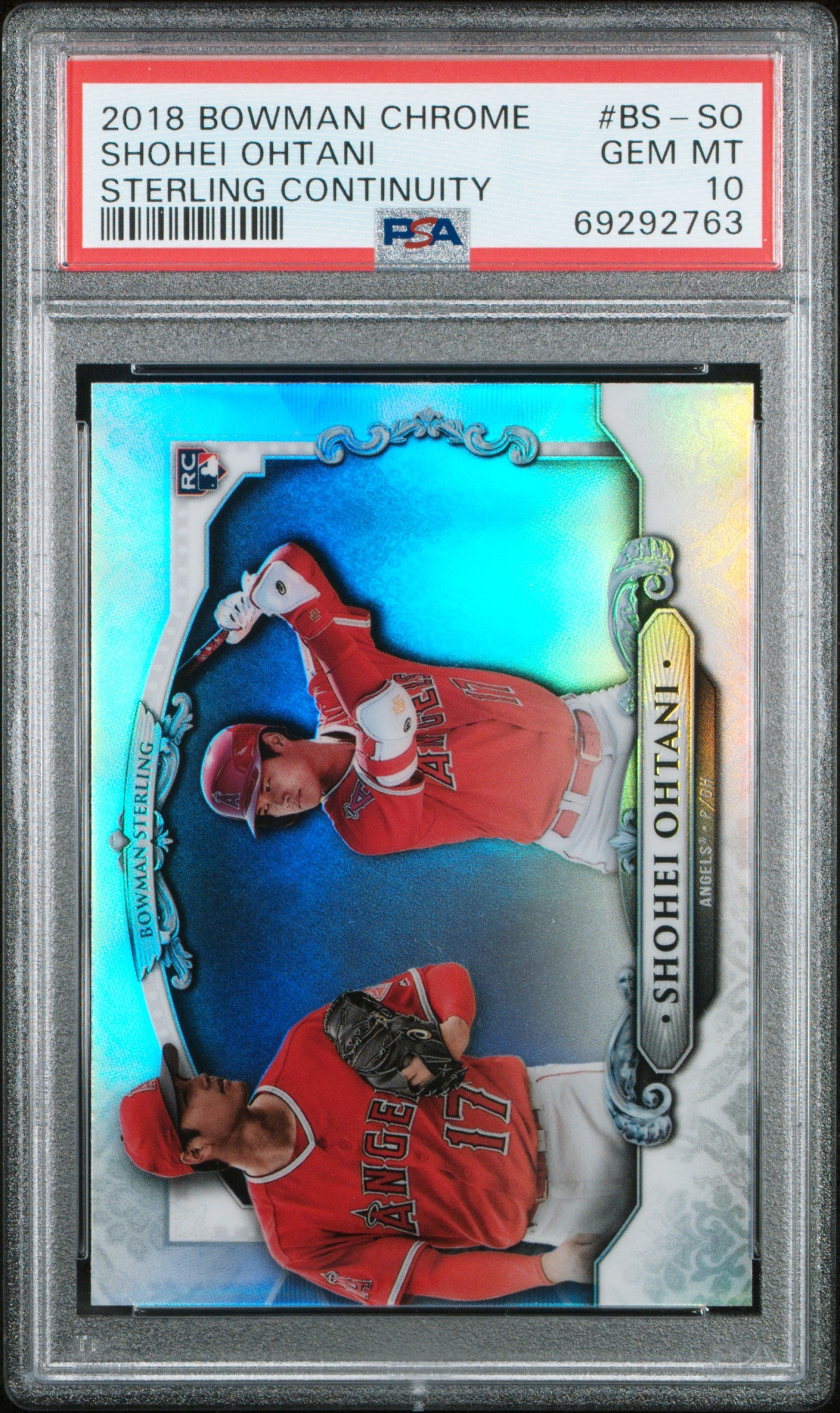 Shohei Ohtani 2018 Bowman Chrome Sterling Continuity PSA 10 Gem Mint 2763