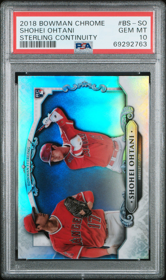 Shohei Ohtani 2018 Bowman Chrome Sterling Continuity PSA 10 Gem Mint 2763