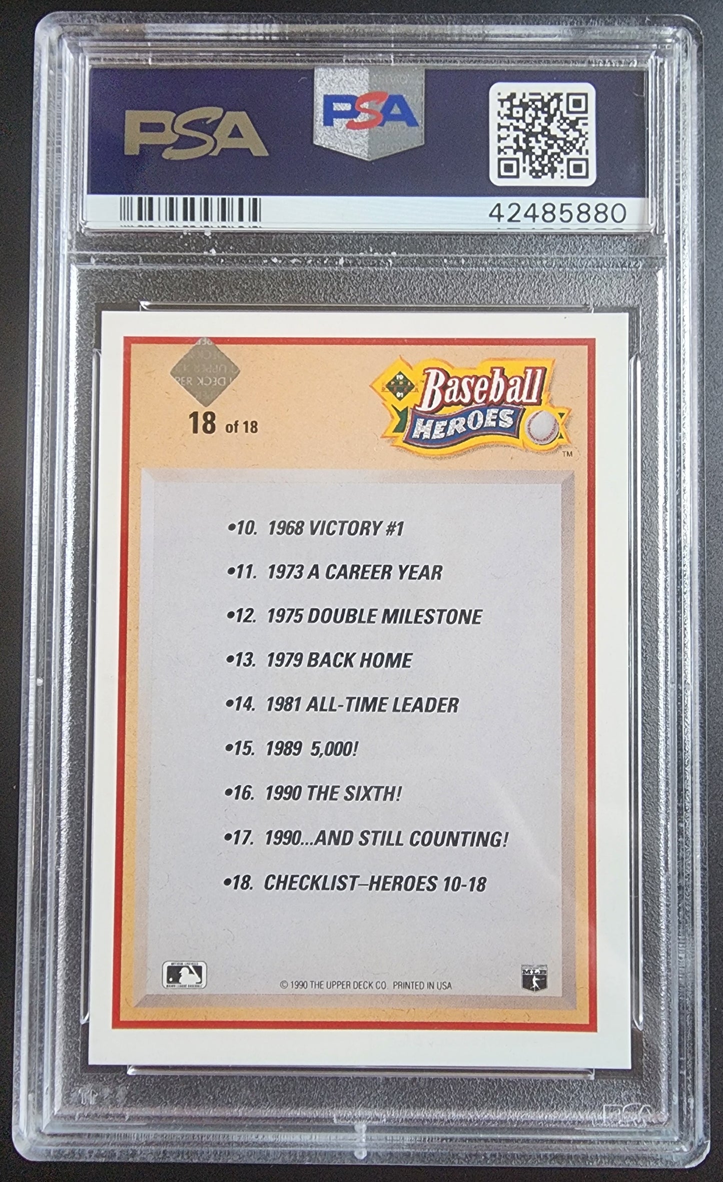 Nolan Ryan 1991 Upper Deck Heroes Autograph 1645/2500 PSA 8 Auto Auth