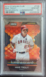 Mike Trout 2014 Stadium Club Triumverate Luminescent PSA 10 Gem Mint