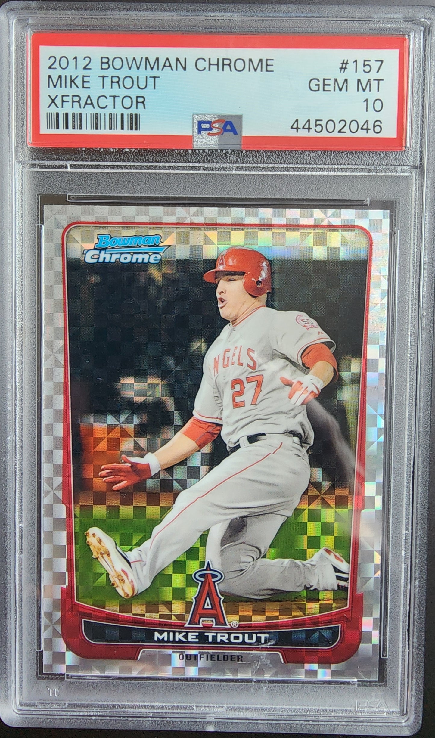 Mike Trout 2012 Bowman Chrome #157 Xfractor PSA 10 Gem Mint