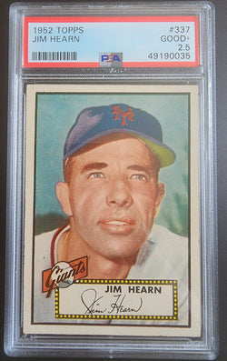 Jim Hearn 1952 Topps #337 PSA 2.5 Good+