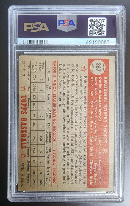 Bob Thorpe 1952 Topps #367 PSA 4