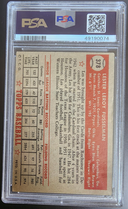 Les Fusselman 1952 Topps #378 PSA 4